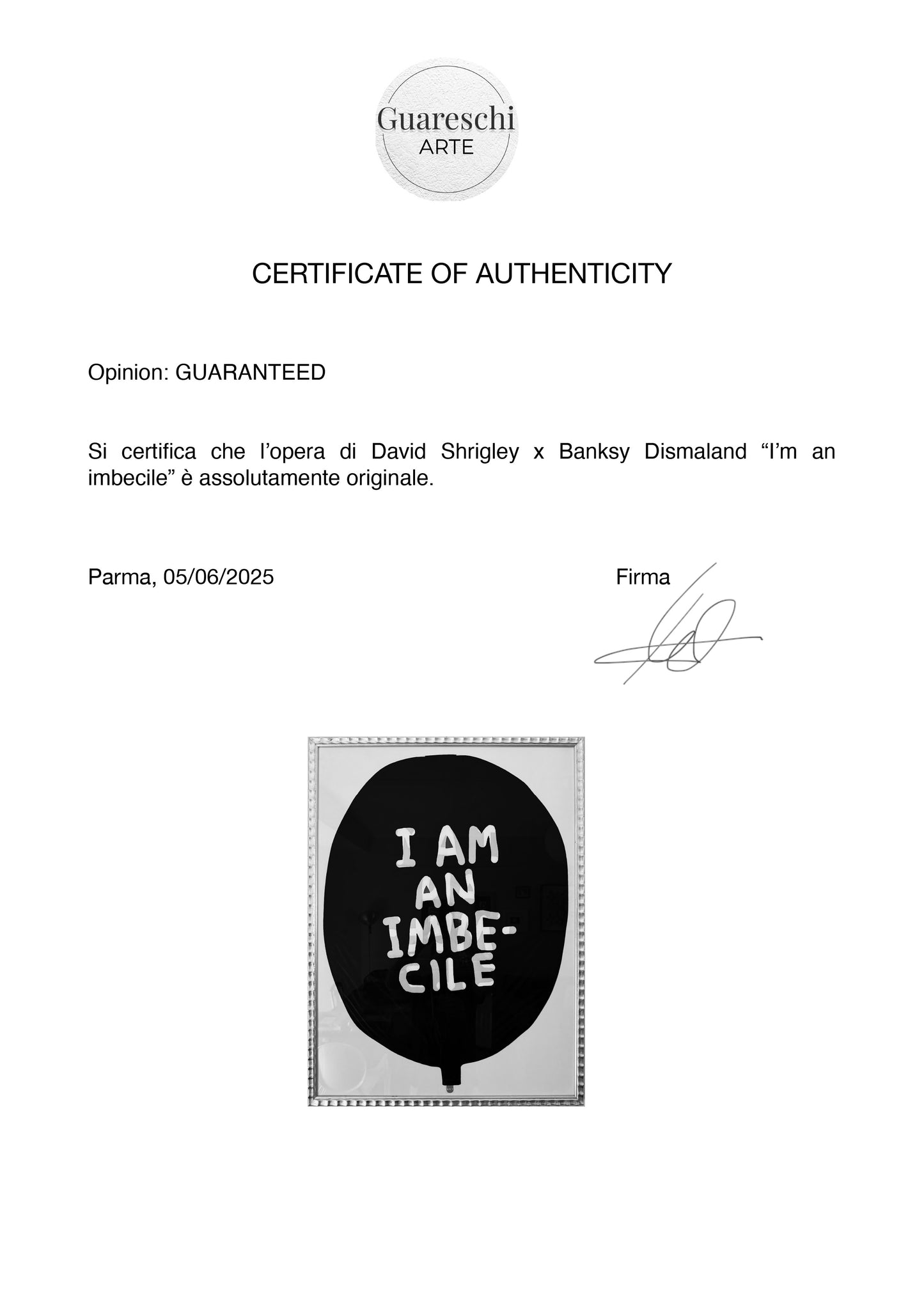 David Shrigley x Banksy I’m an Imbecile (2015)