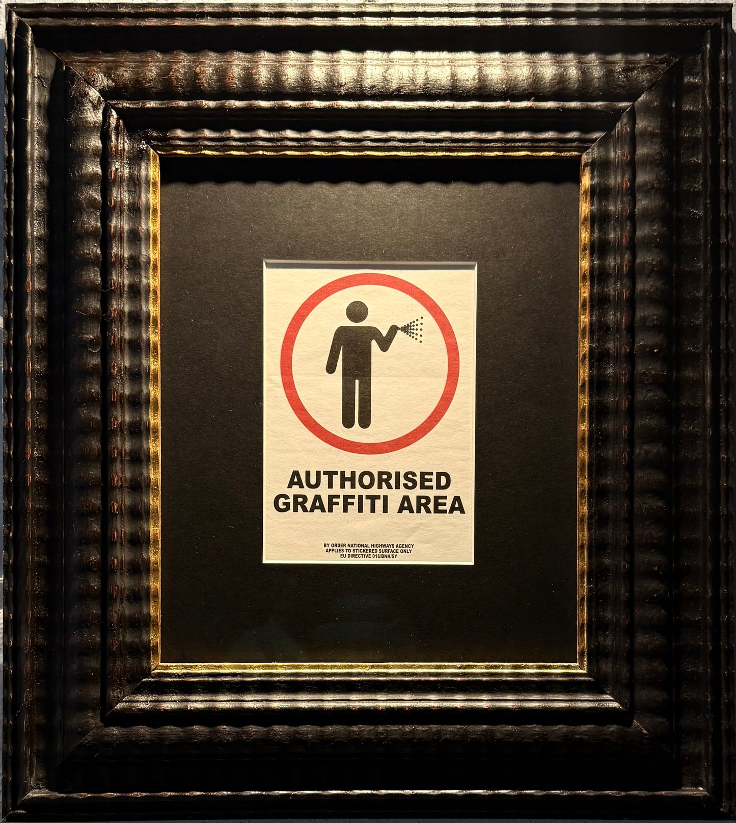 Banksy - Original Sticker “Authorised Graffiti Area”