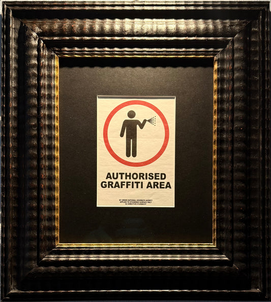Banksy - Adesivo Originale “Authorised Graffiti Area”