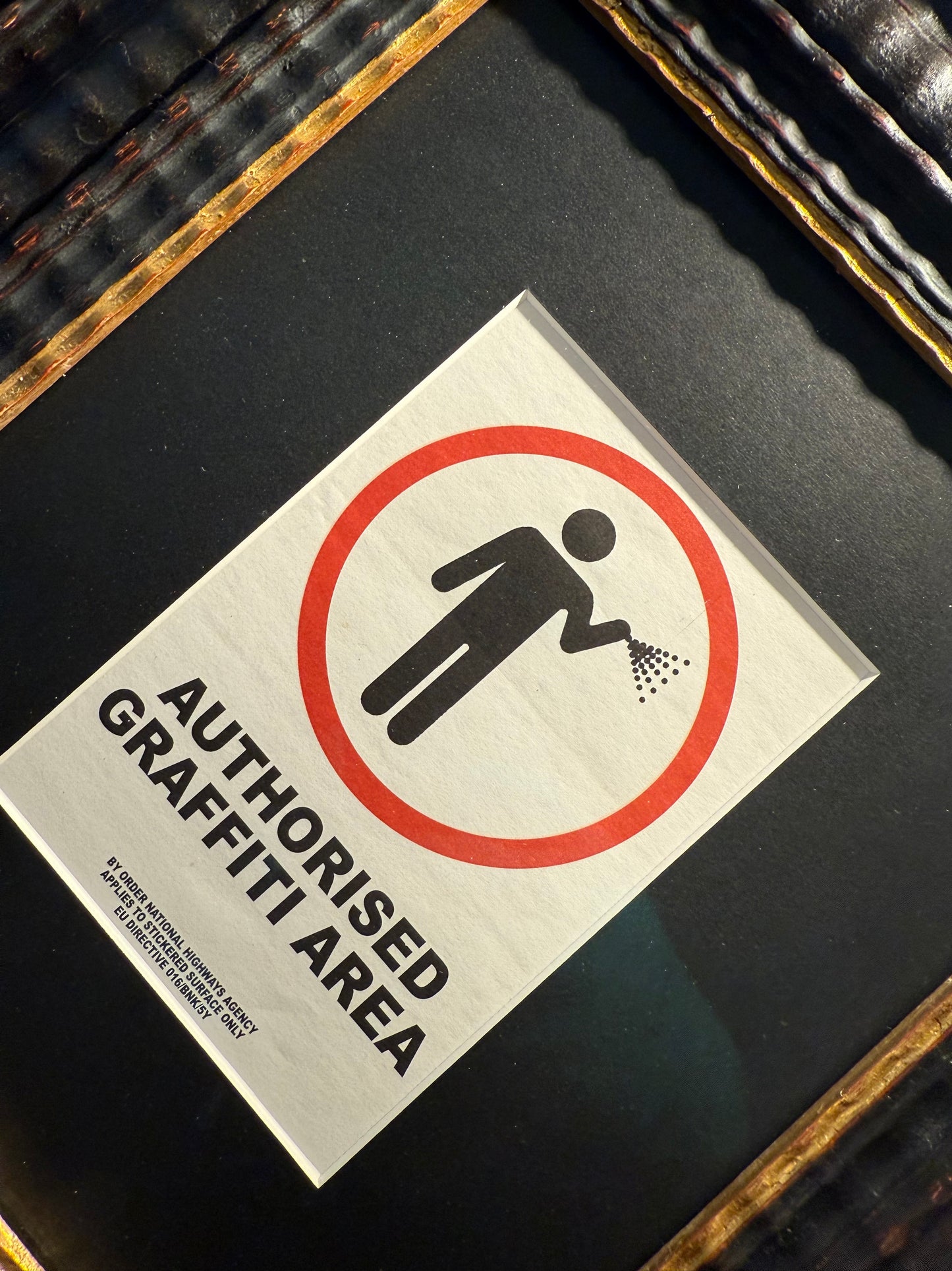 Banksy - Original Sticker “Authorised Graffiti Area”