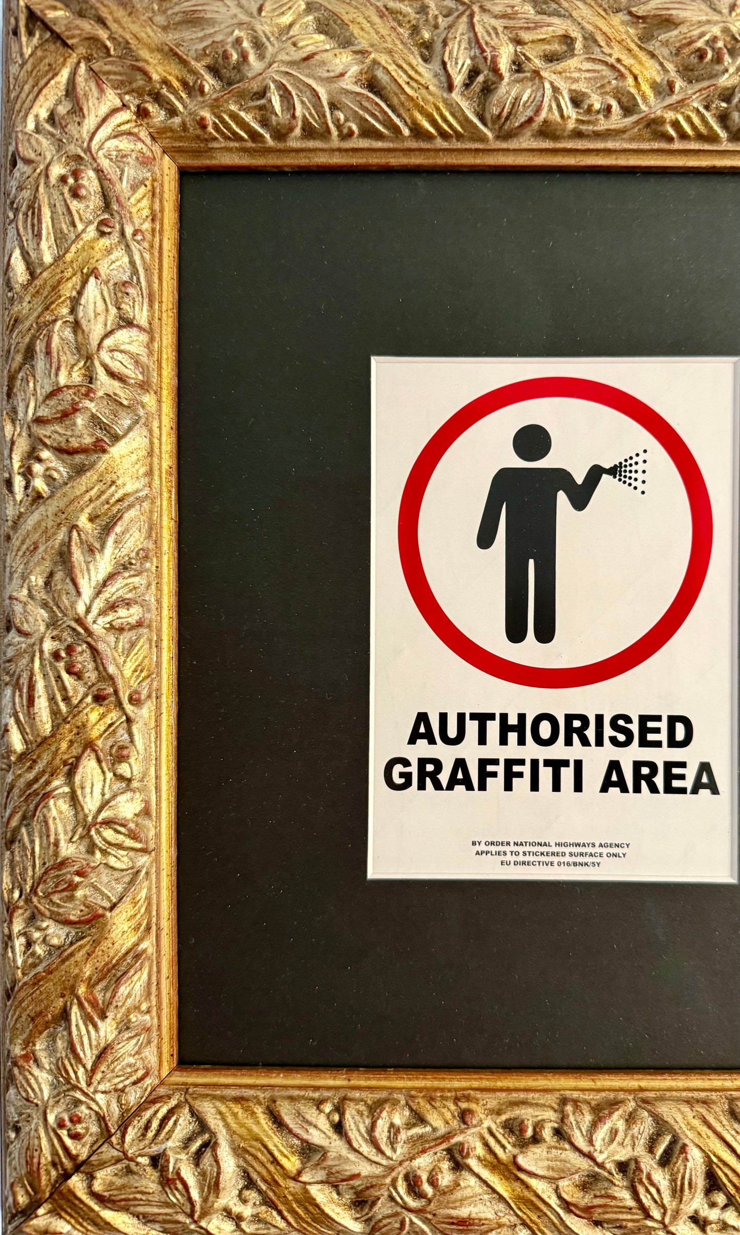 Banksy - Adesivo Originale “Authorised Graffiti Area”