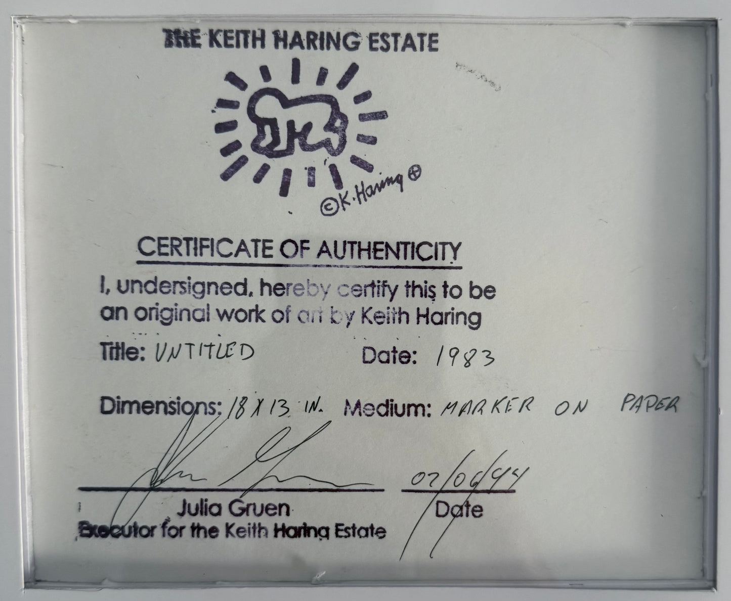 Keith Haring - Untitled 1983