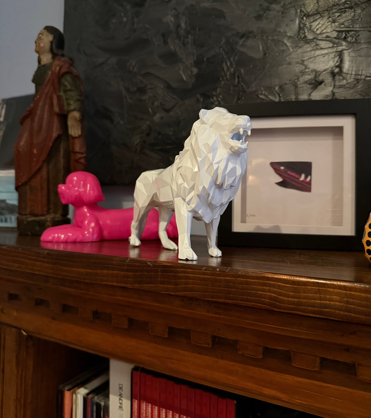 Richard Orlinski – Leone Bianco (White Lion)
