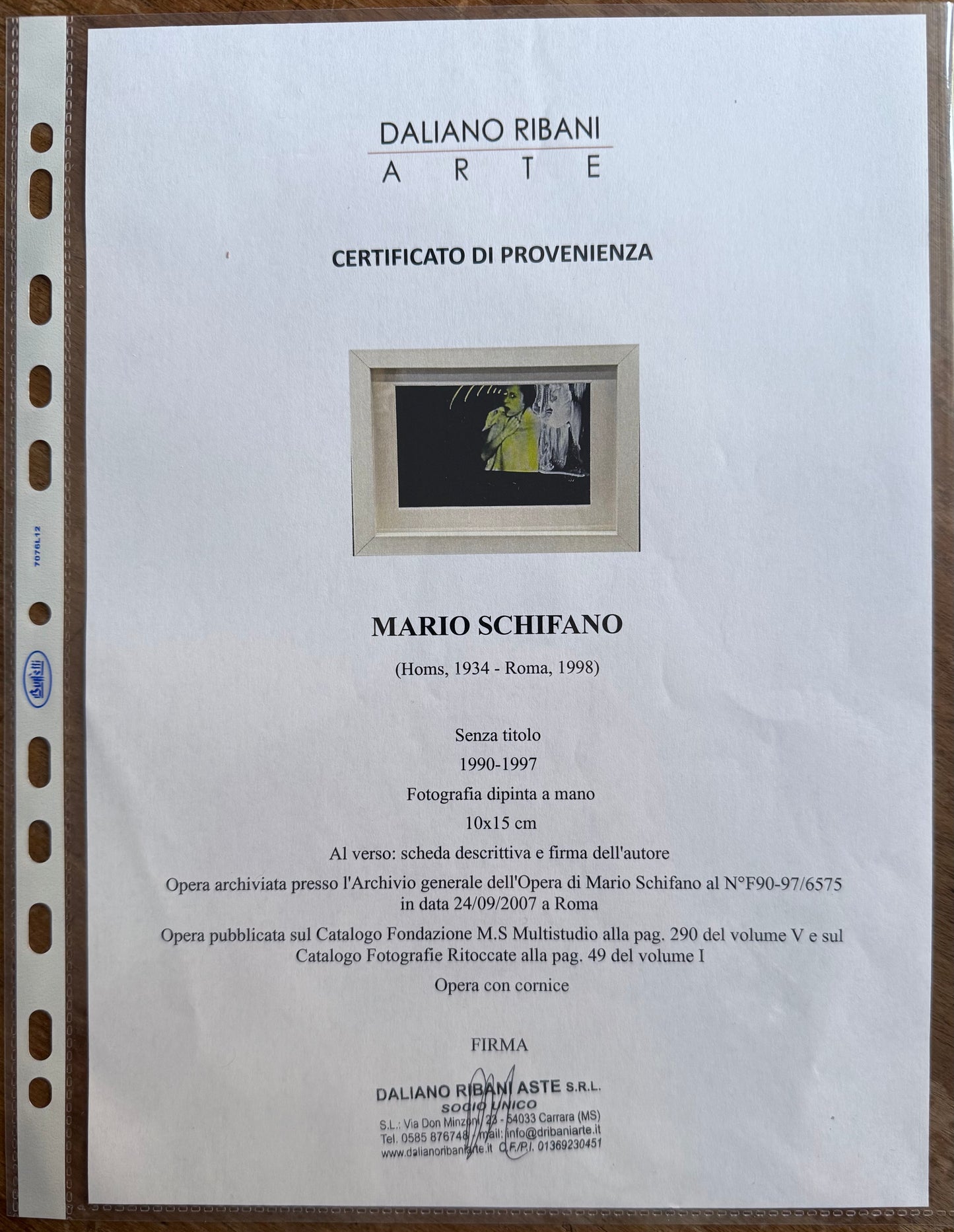 Mario Schifano - Sguardo magnetico