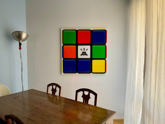 INVADER – Invaded Cube, 2023 (Giclée on Diasec, signed limited edition)