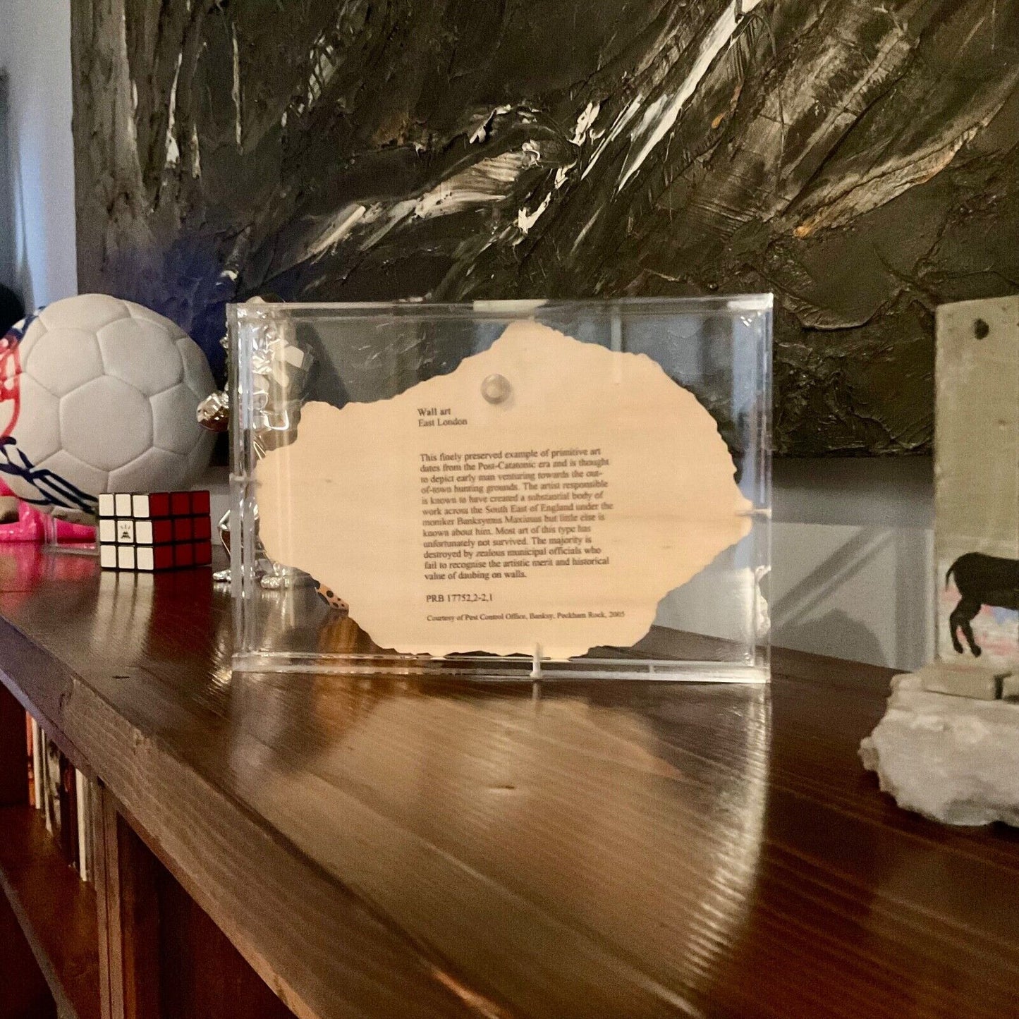 BANKSY – Peckham Rock (2018) – Limited Edition Wooden Postcard – With COA