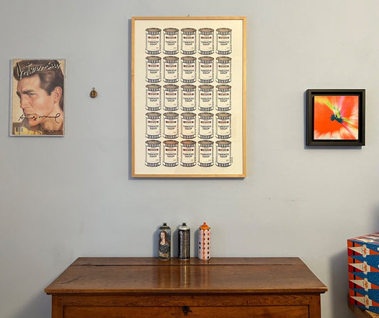 Banksy – “Tesco Soup” (2006), offset lithograph with saucer signature, POW, framed