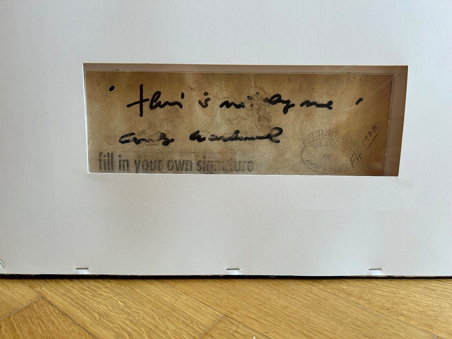 Andy Warhol – Black Marilyn, 1970 (Sunday B. Morning, Signed “This is not by me”)