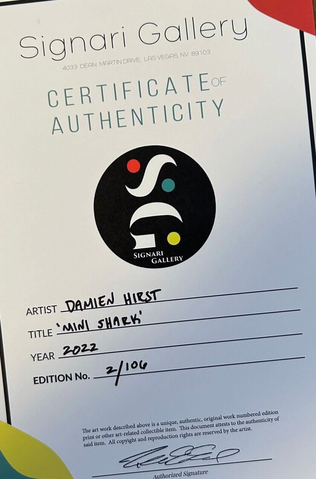 Damien Hirst – Taglio Unico di squalo