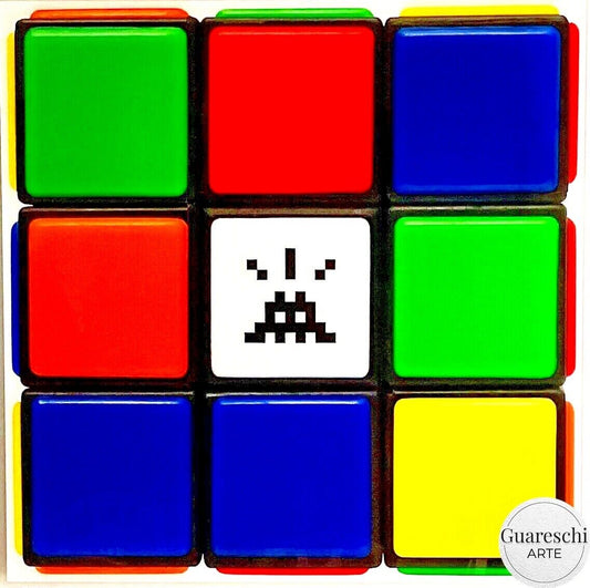 INVADER – Invaded Cube, 2023 (Giclée on Diasec, signed limited edition)