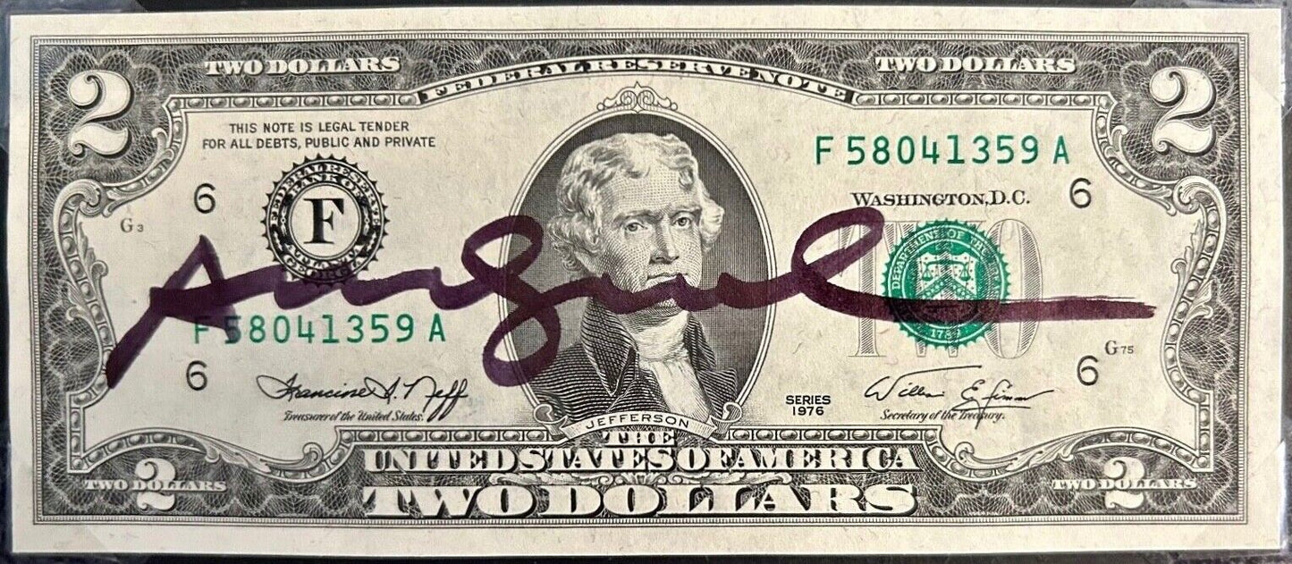 Andy Warhol – Banconota da un dollaro originale firmata (1976)