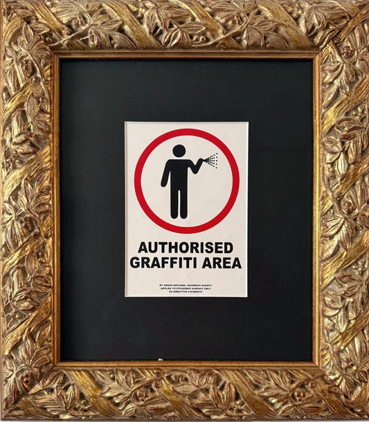 Banksy - Adesivo Originale “Authorised Graffiti Area”