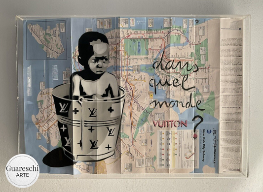 EZK – “Dans Quel Monde Vuitton?” (2018), one-off with COA, spray on paper