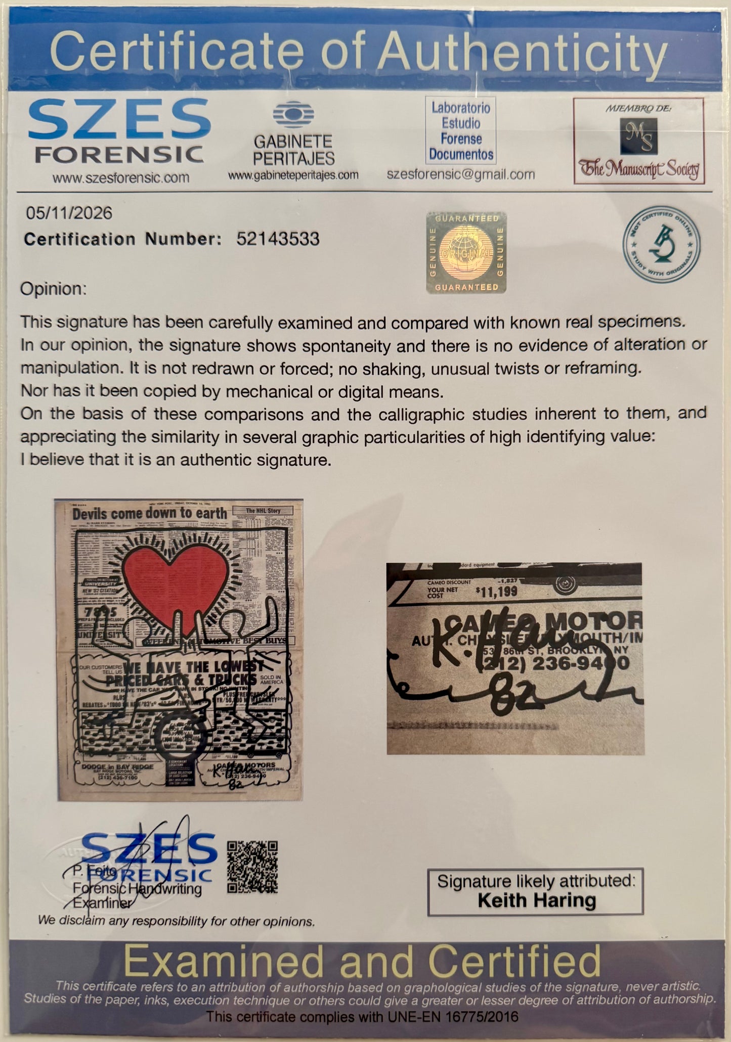Keith Haring- Untitled 82 (radiant earth)