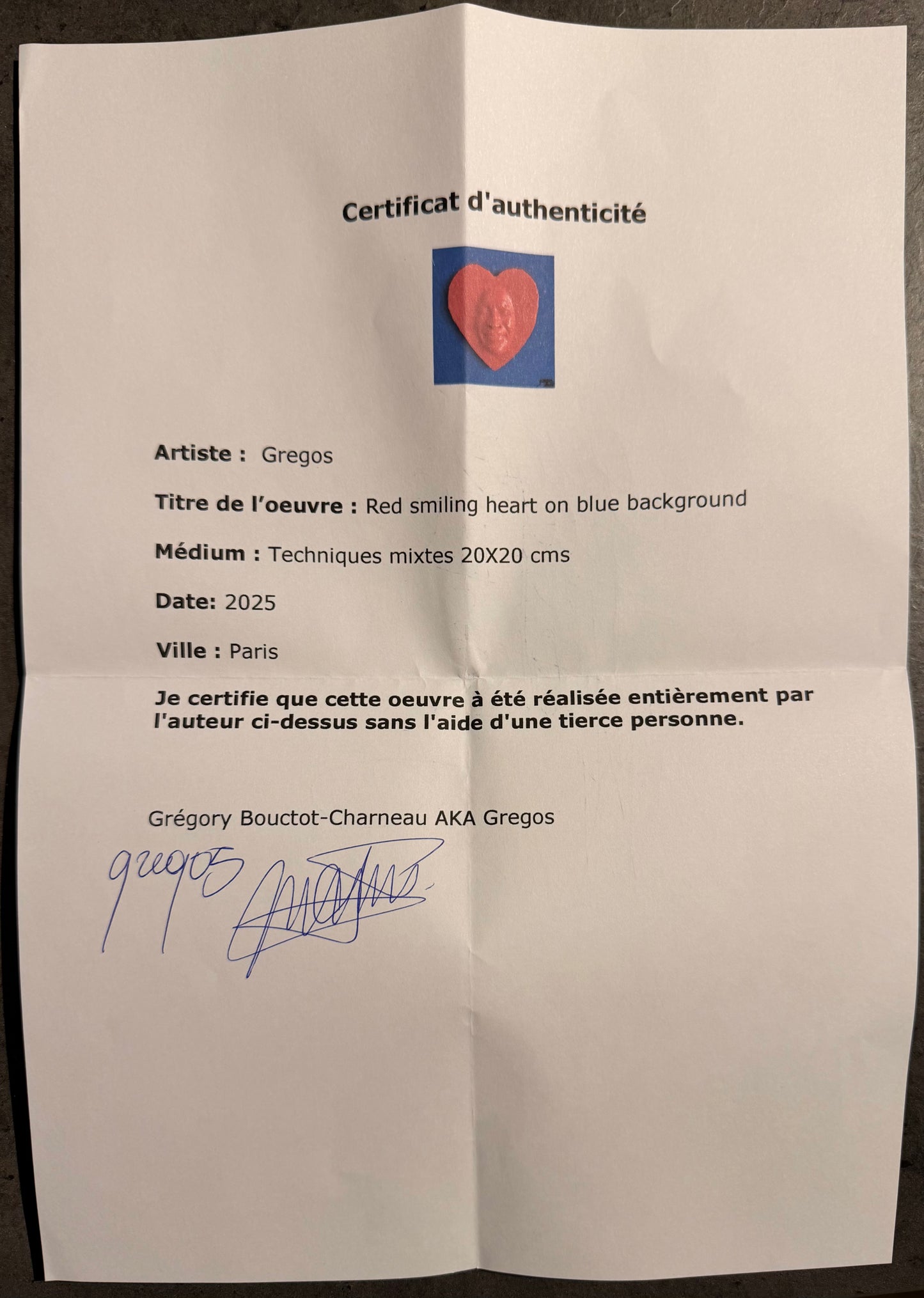 Gregos - Red smiling heart