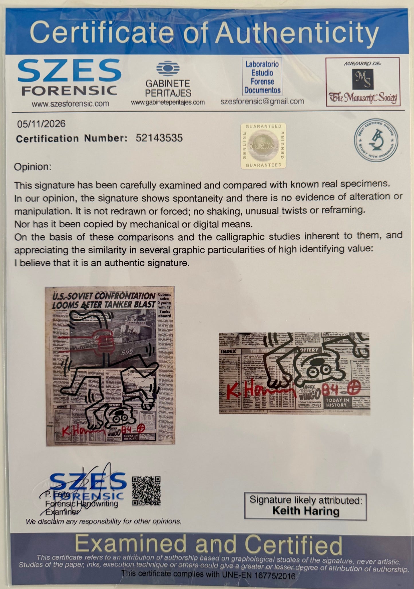 Keith Haring - Untitled 84 (Hanged cat)