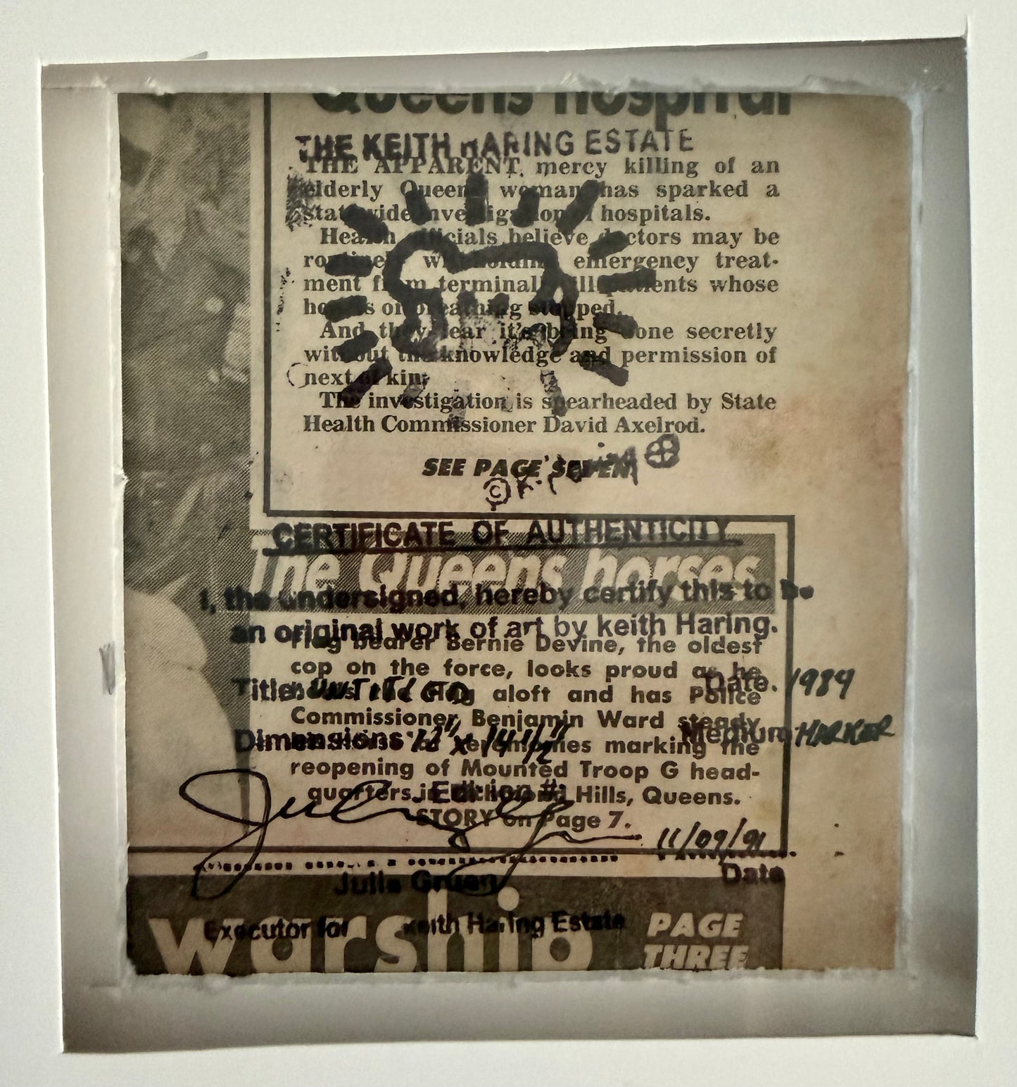Keith Haring - Untitled 84 (Hanged cat)