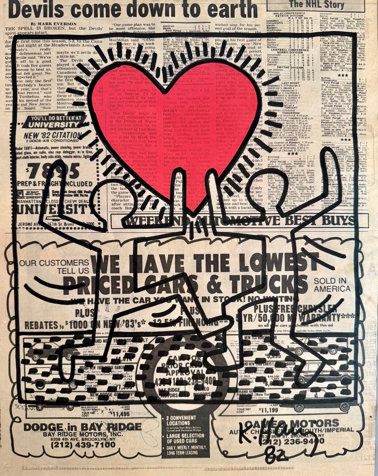 Keith Haring- Untitled 82 (radiant earth)