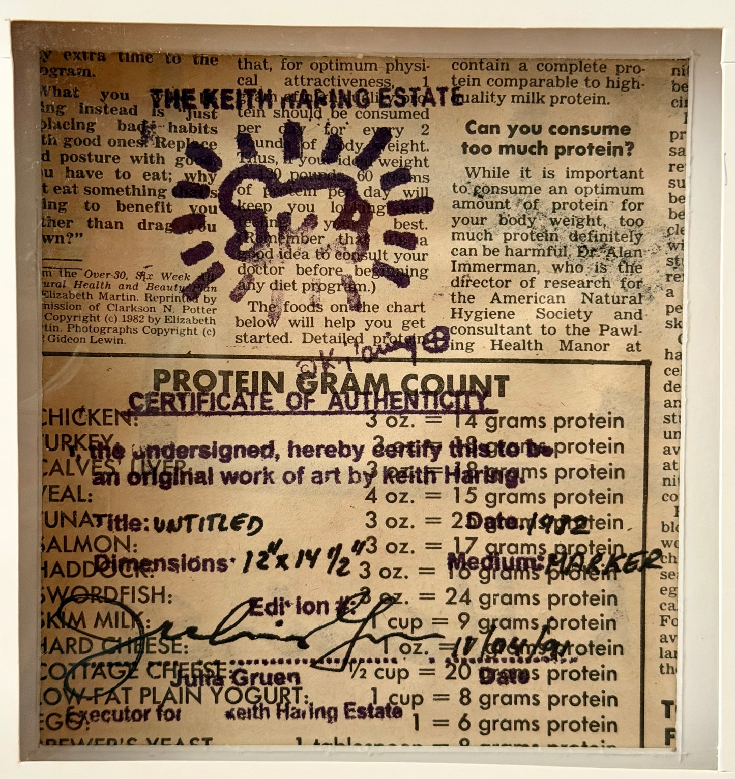 Keith Haring - Three Eyed Face 82
