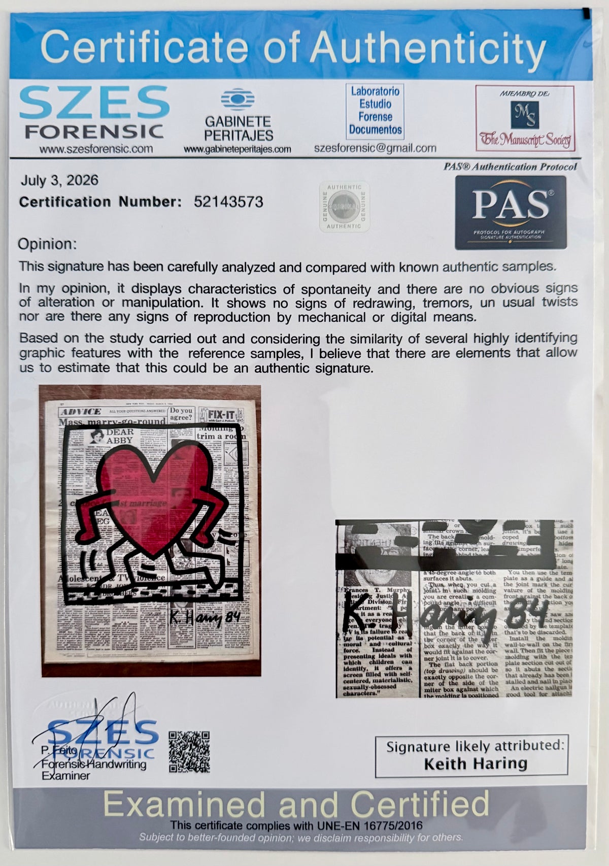 Keith Haring - Running Heart