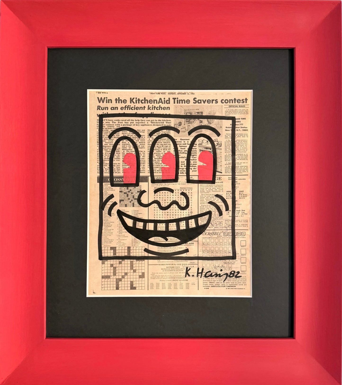 Keith Haring - Three Eyed Face 82