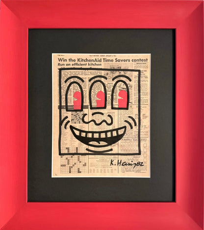 Keith Haring - Three Eyed Face 82