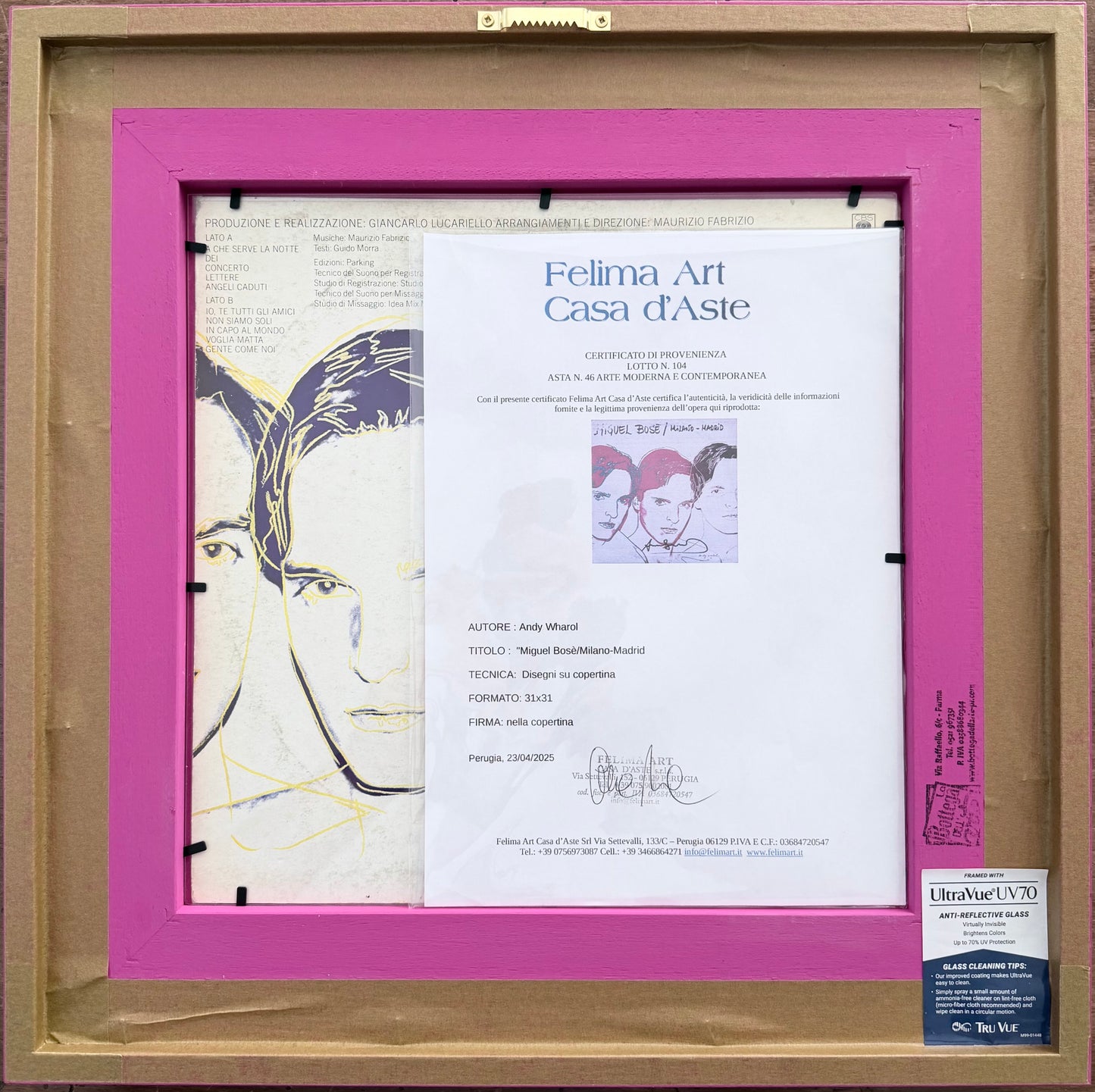 Andy Warhol - Miguel Bosé / Milano-Madrid