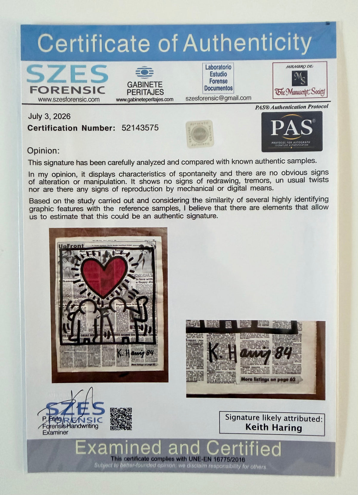 Keith Haring - Untitled (Be Mine)