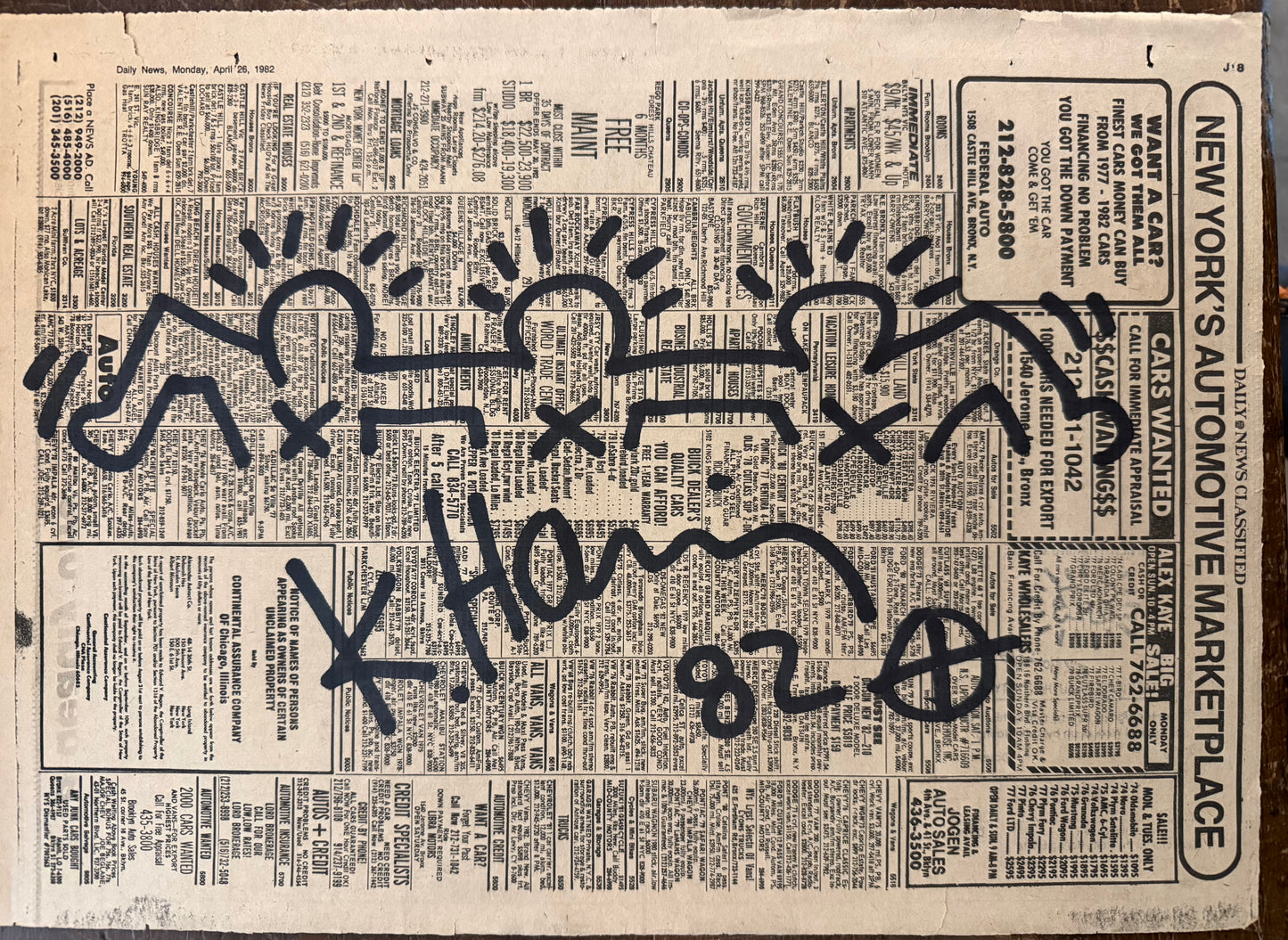 Keith Haring - Untitled "three figures" 1985