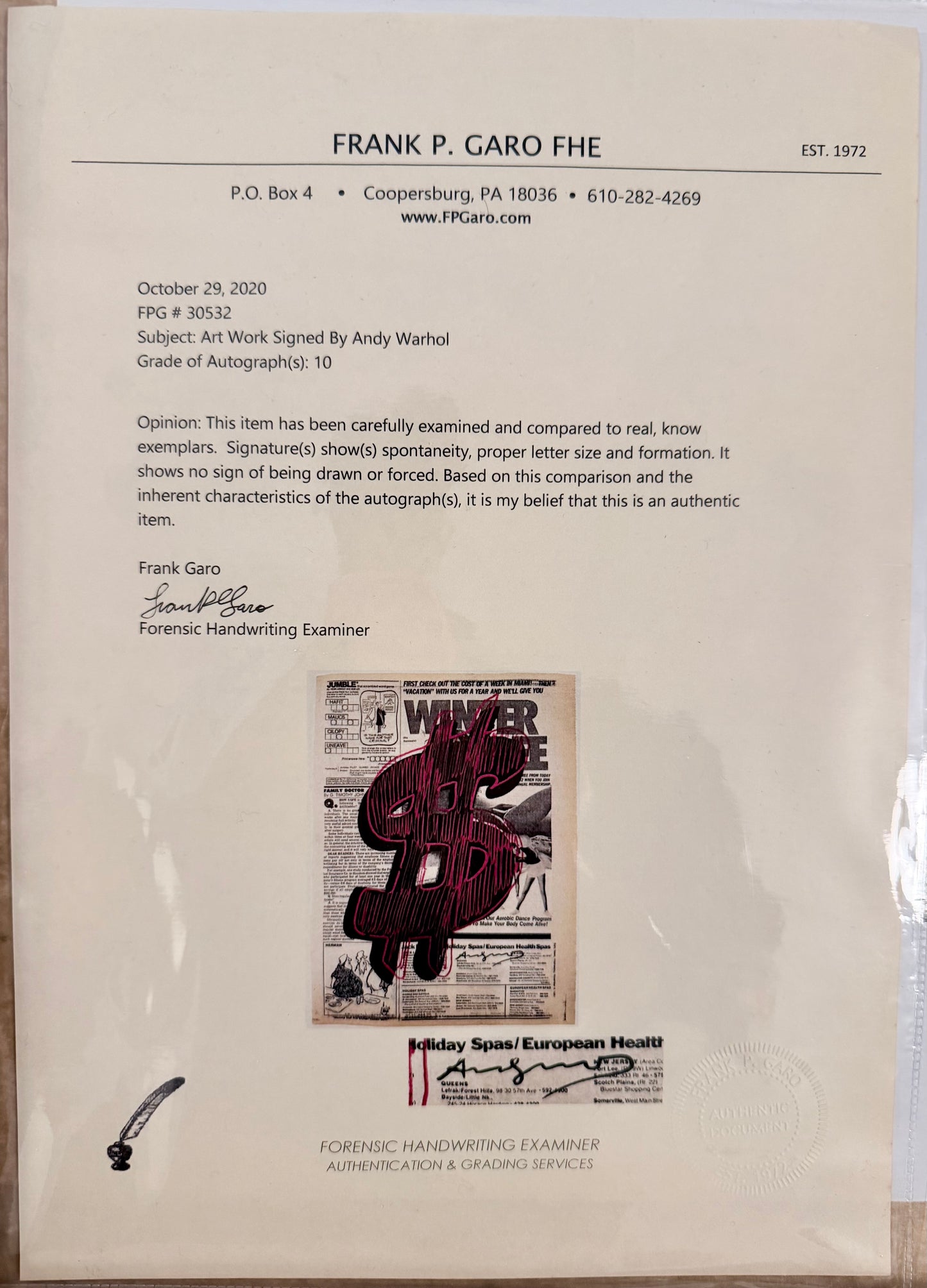 Andy Warhol - Dollar Sign