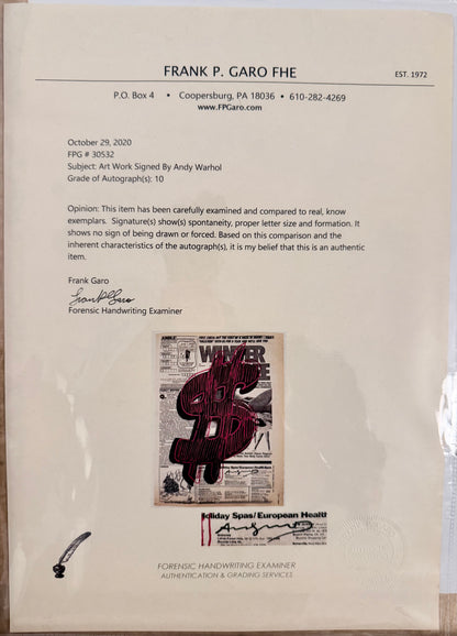 Andy Warhol - Dollar Sign