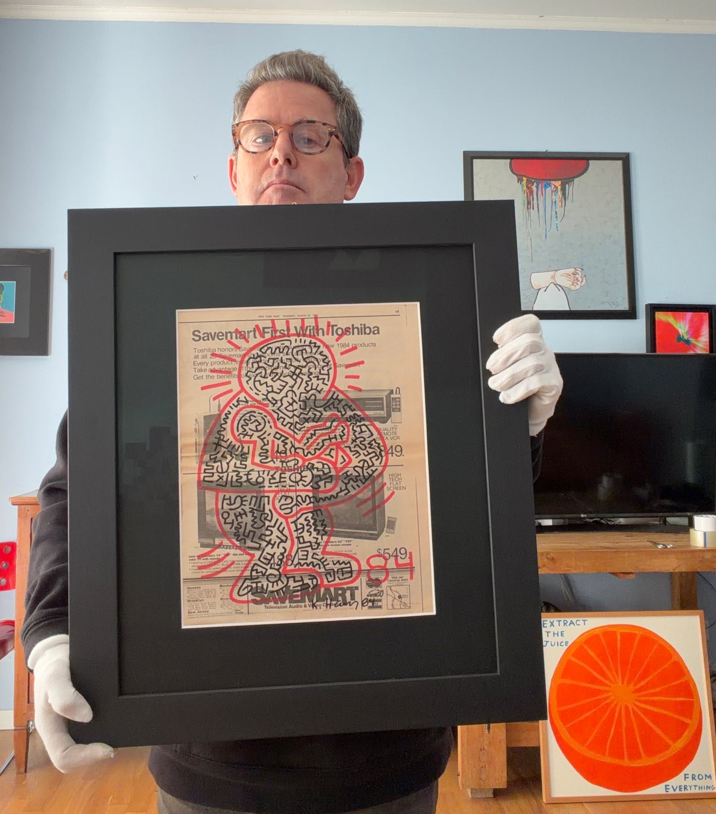 Keith Haring Untitled 84 "Holding Life"