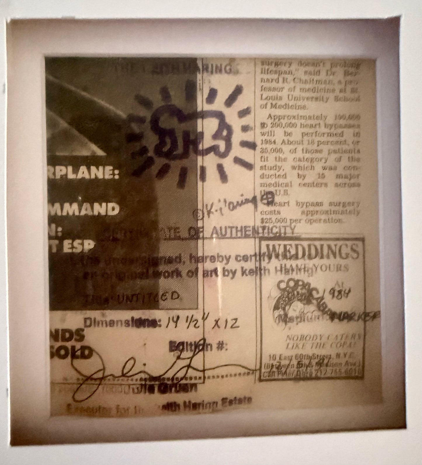 Keith Haring Untitled 84 "Holding Life"