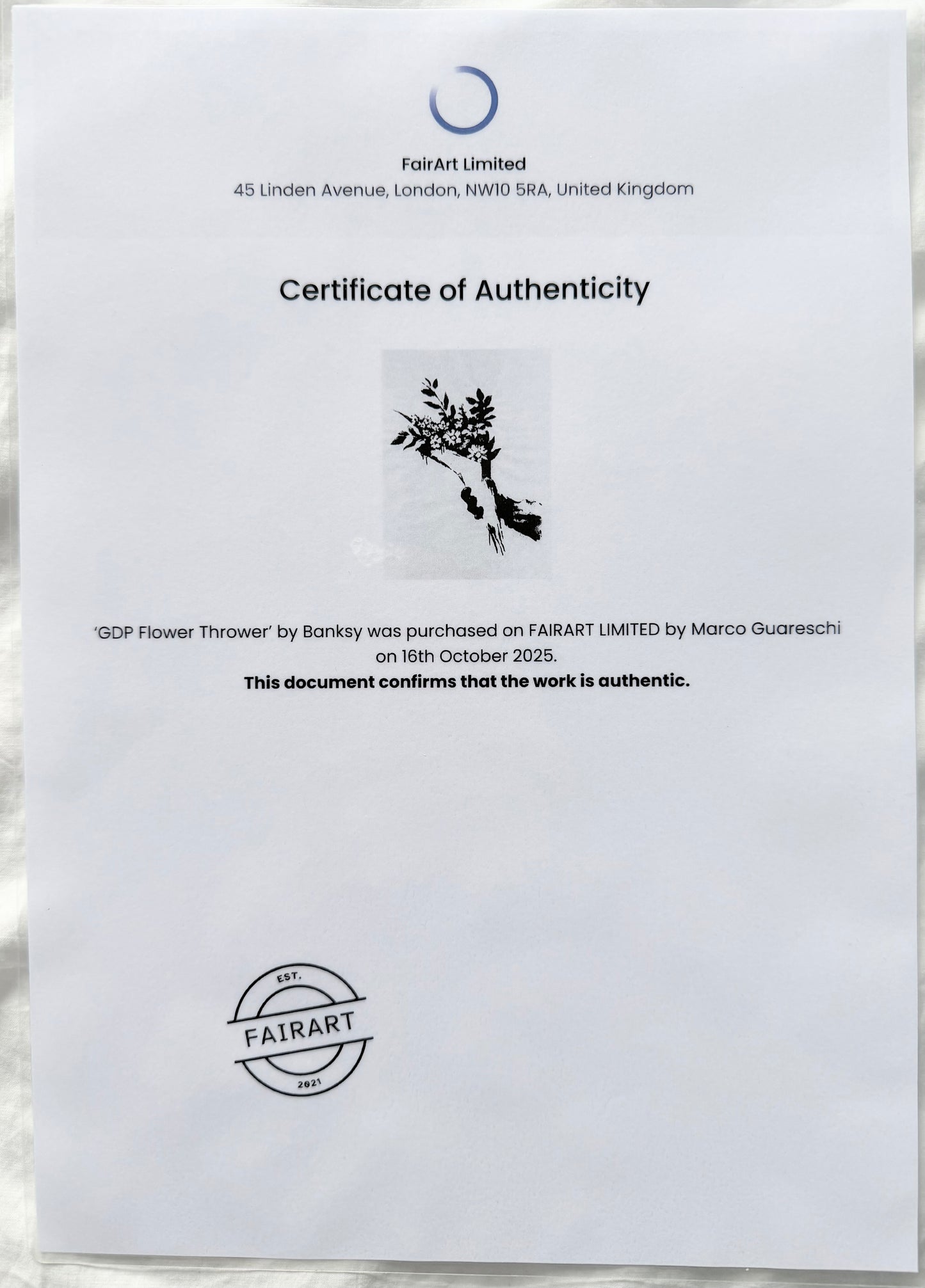 Banksy - GDP Flower Thrower