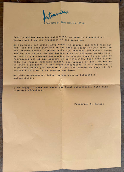 Andy Warhol - Interview Postcard
