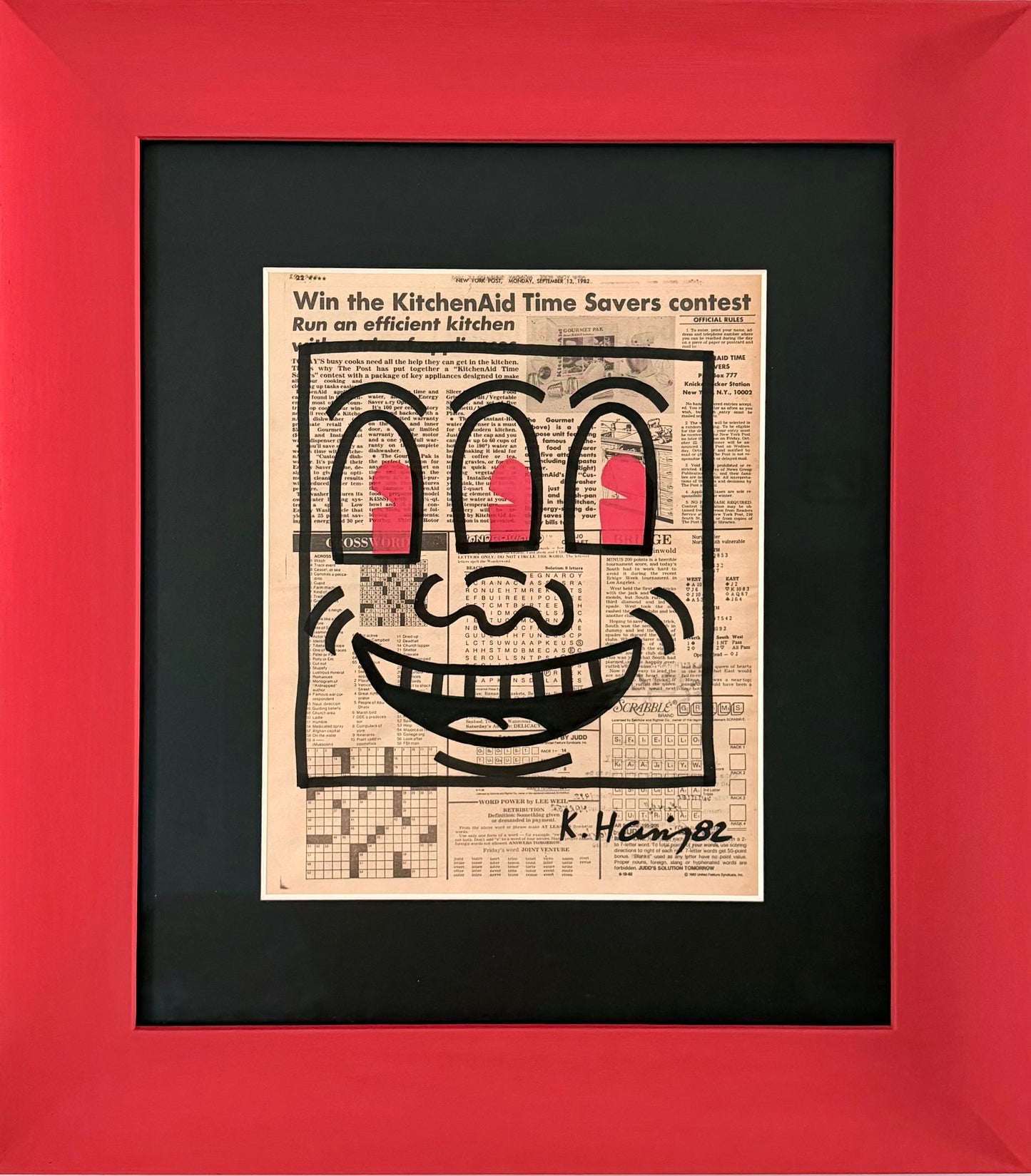 Keith Haring - Three Eyed Face 82