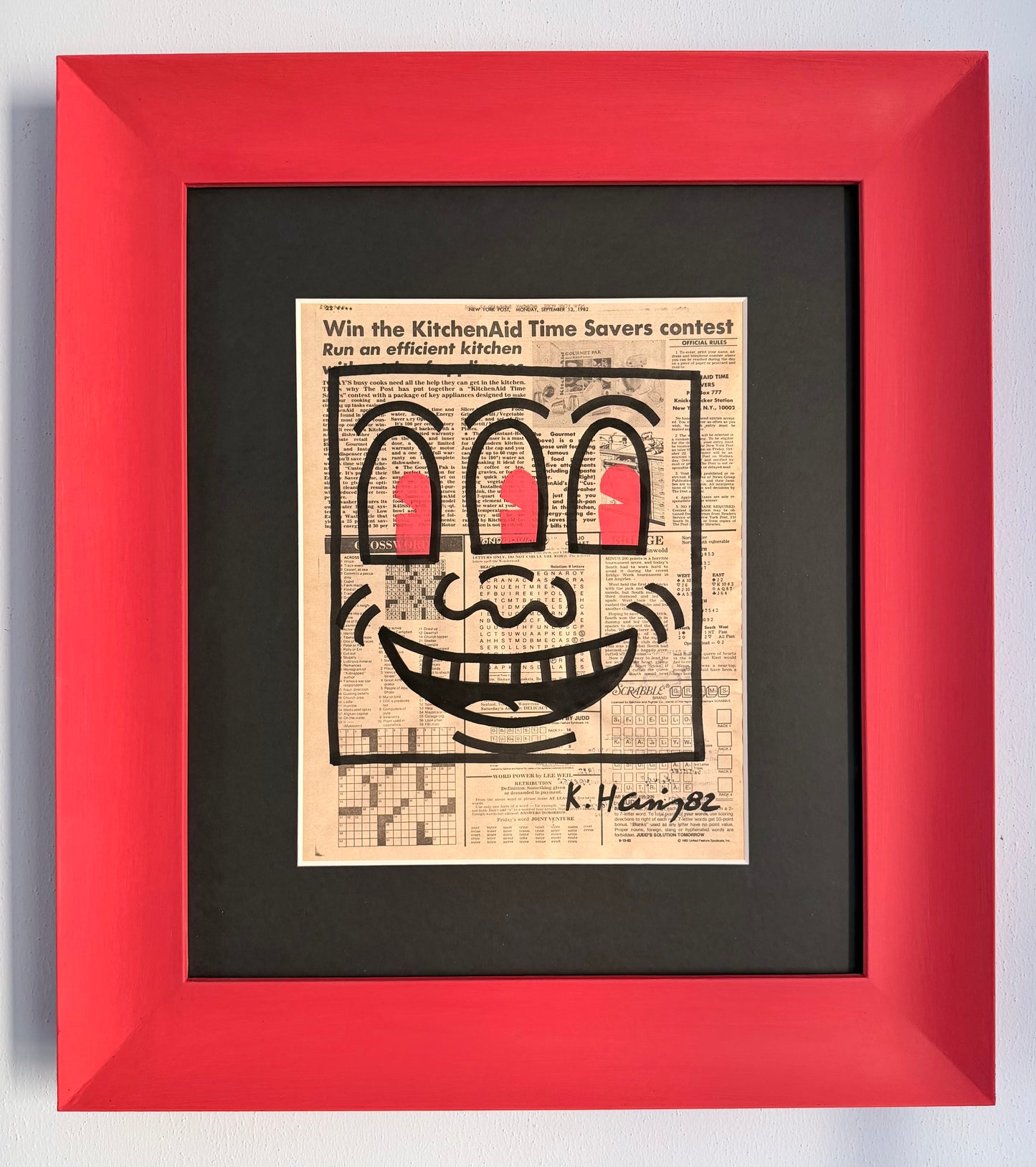 Keith Haring - Three Eyed Face 82