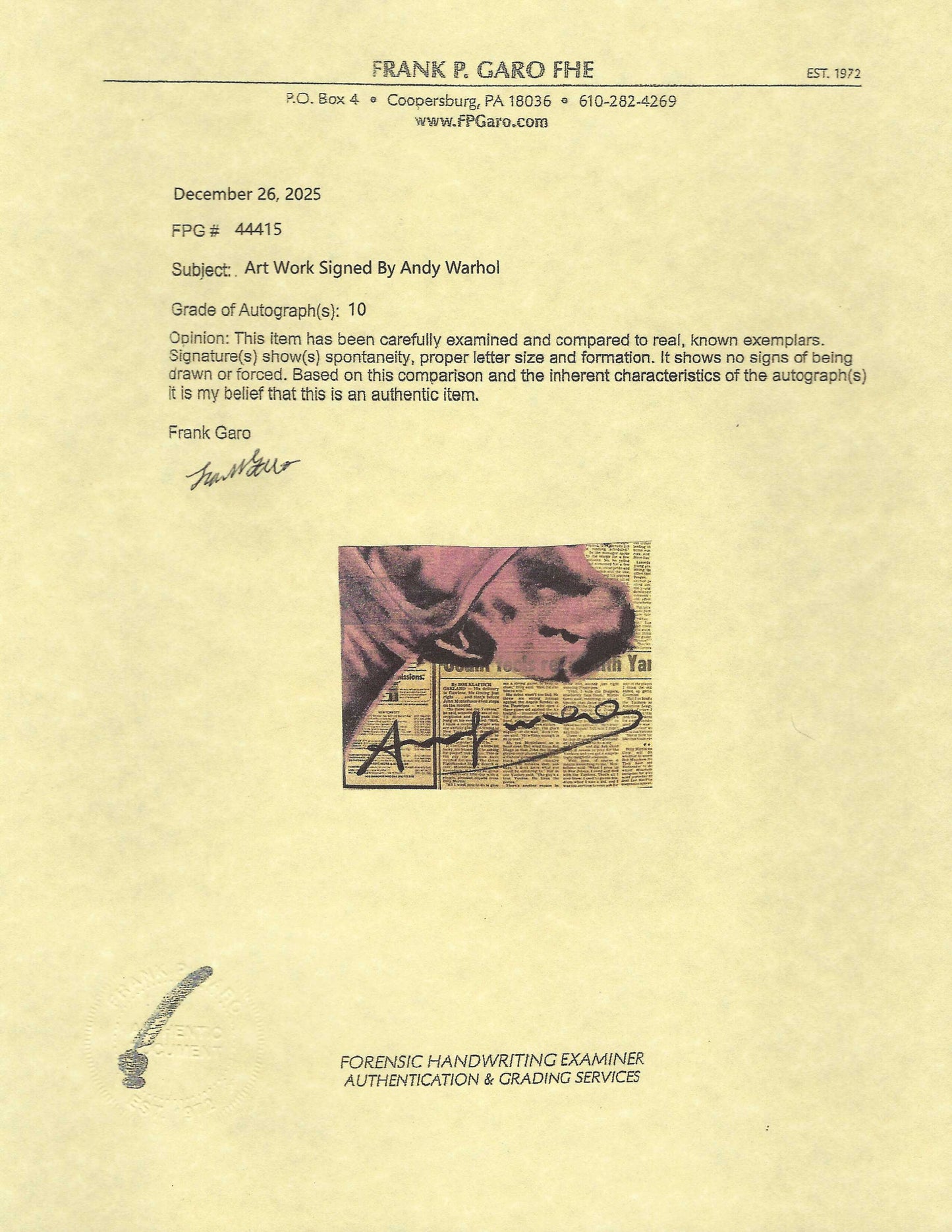 Andy Warhol - Violet Cow