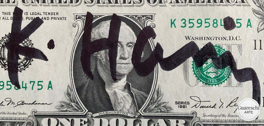 Keith Haring – Banconota da un dollaro firmata a mano (1981)
