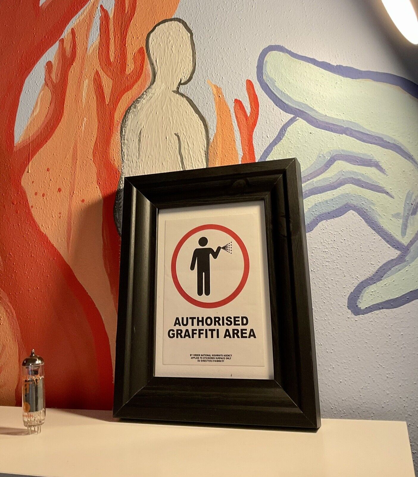 Banksy - Adesivo Originale “Authorised Graffiti Area”