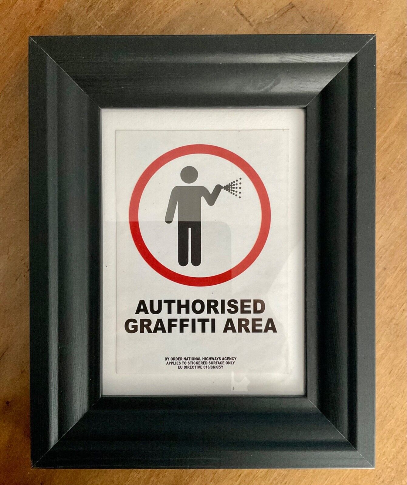 Banksy - Adesivo Originale “Authorised Graffiti Area”