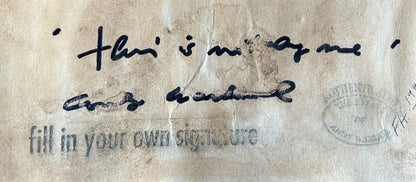 Andy Warhol – "This is not by me", 1970