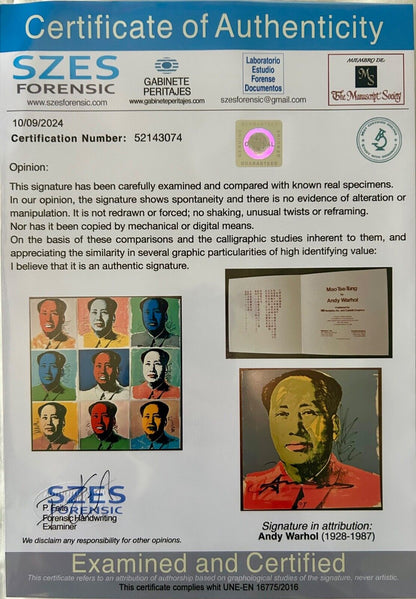 Andy Warhol – Cartolina d’invito “Mao” (1972)