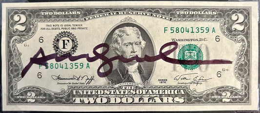 Andy Warhol – Banconota da un dollaro originale firmata (1976)