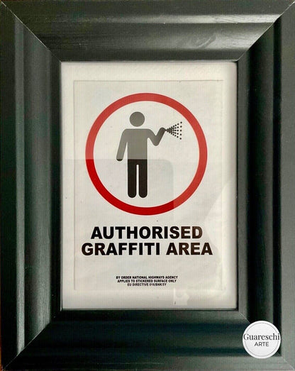 Banksy - Adesivo Originale “Authorised Graffiti Area”