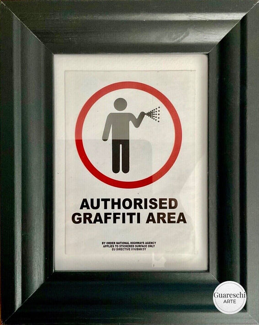 Banksy - Adesivo Originale “Authorised Graffiti Area”