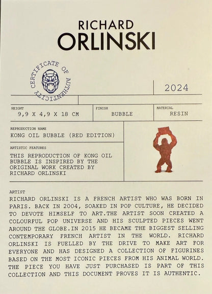 Richard Orlinski – Kong Oil Bubble (Red Edition)