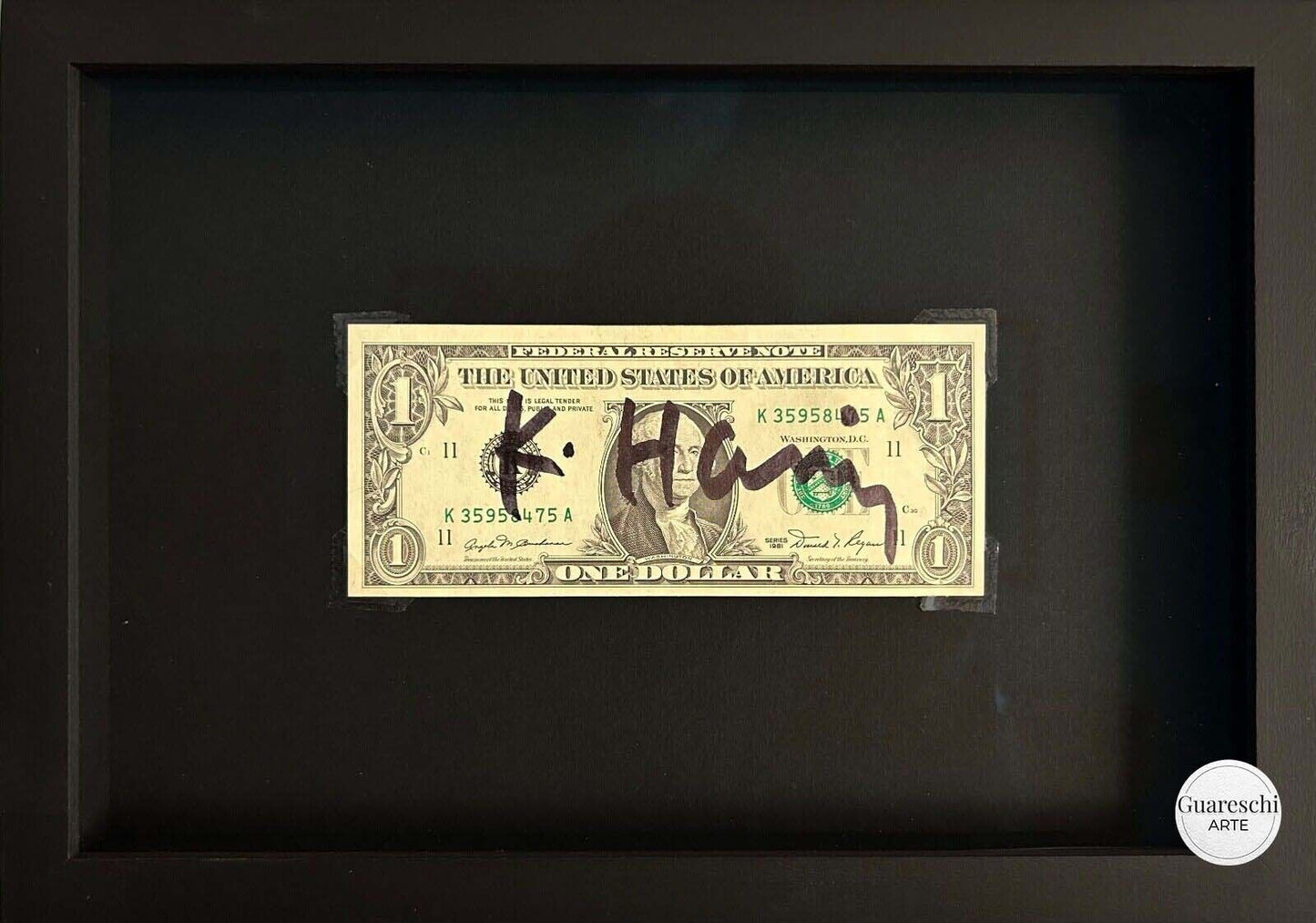 Keith Haring – Banconota da un dollaro firmata a mano (1981)