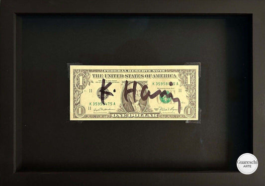 Keith Haring – Banconota da un dollaro firmata a mano (1981)